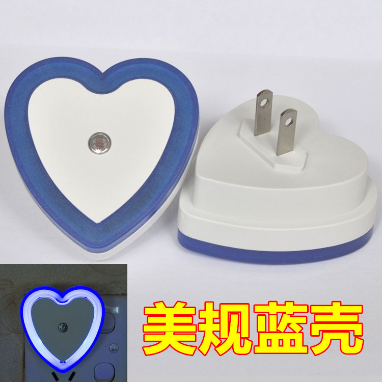 跨境爱心英规光控感应led夜灯 亚马逊热销创意简约氛围灯工厂直供|undefined