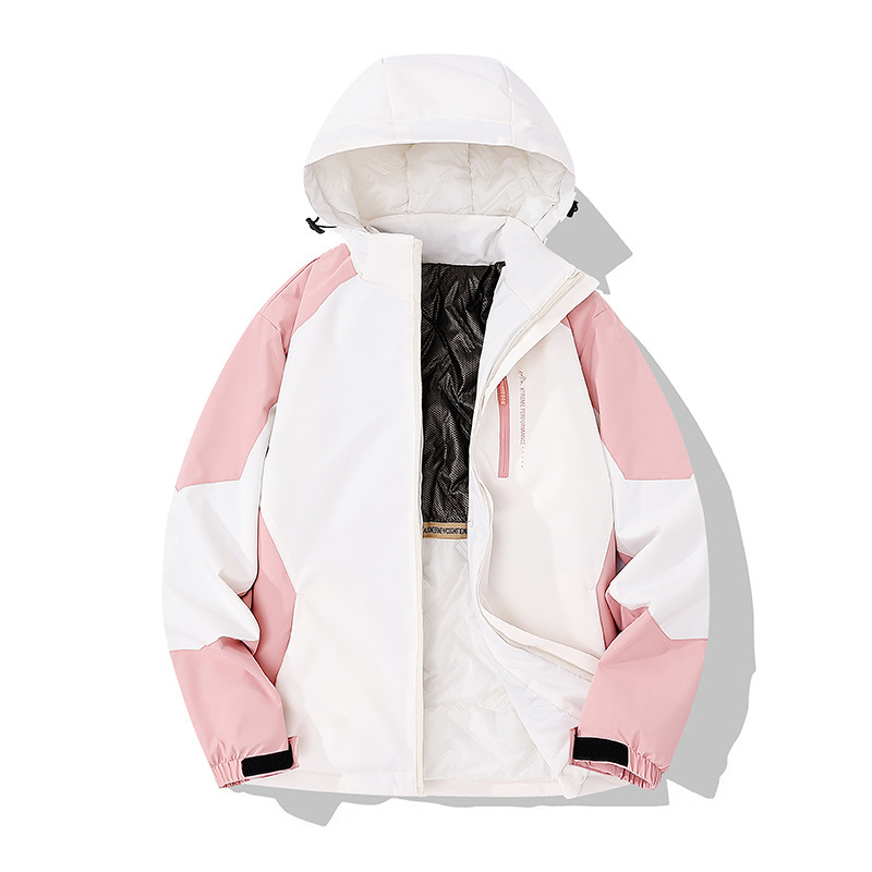 Outdoor Charge Clothes Men's Windproof Warm Cotton-padded Clothes Removable Hat Graphene Heating Lovers Mountaineering Clothes Women