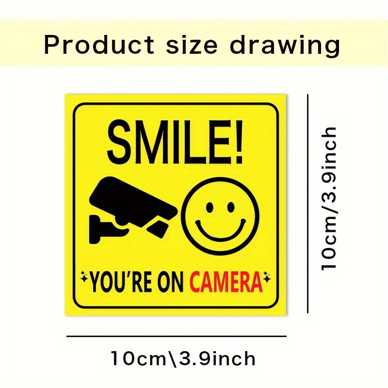Laughing one of you in front of the camera, the scope of the outdoor video monitoring warning CCTV safety camera logo 2