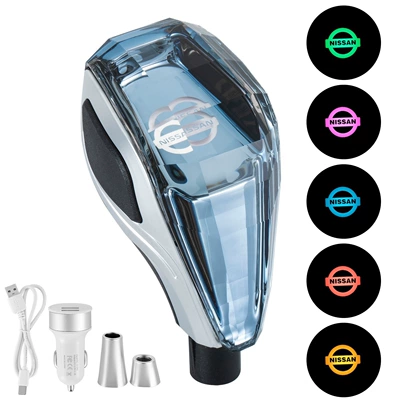 Cab and accessories: accessories LED crystal gear knob - nissan-blue-crystal