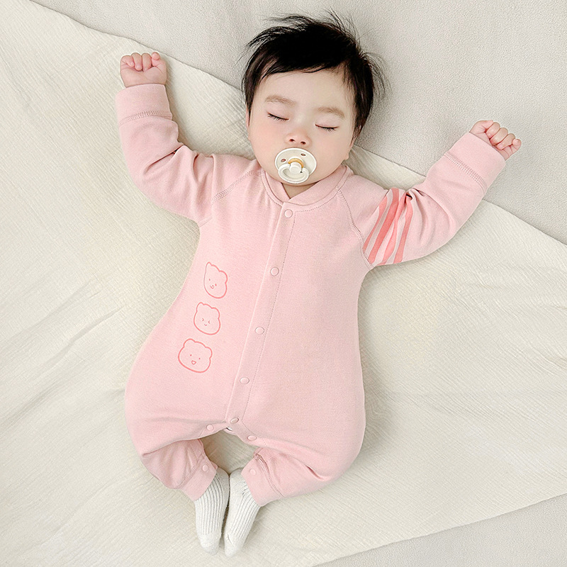 Ropa de bebé de una pieza, primavera y otoño, ropa de recién nacido, hombres y mujeres, ropa de gatear, pijamas, mameluco para bebés
