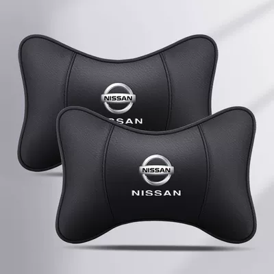 Suitable for Car Headrest, Lumbar Headrest - full-leather-2-headrest-black-nissan-standard