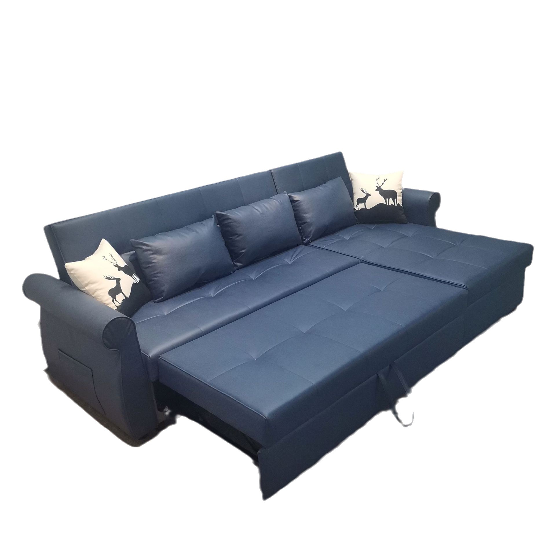 Sofá cama de doble propósito plegable esquina de sala de estar apartamento multifuncional desmontación y lavado almacenamiento tecnología de tela sofá cama
