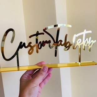 Cross-Border Exclusive for Etsy Hot Selling Personalized Name Customized Wedding Banquet Table Card Acrylic Nameplate One Piece Customized
