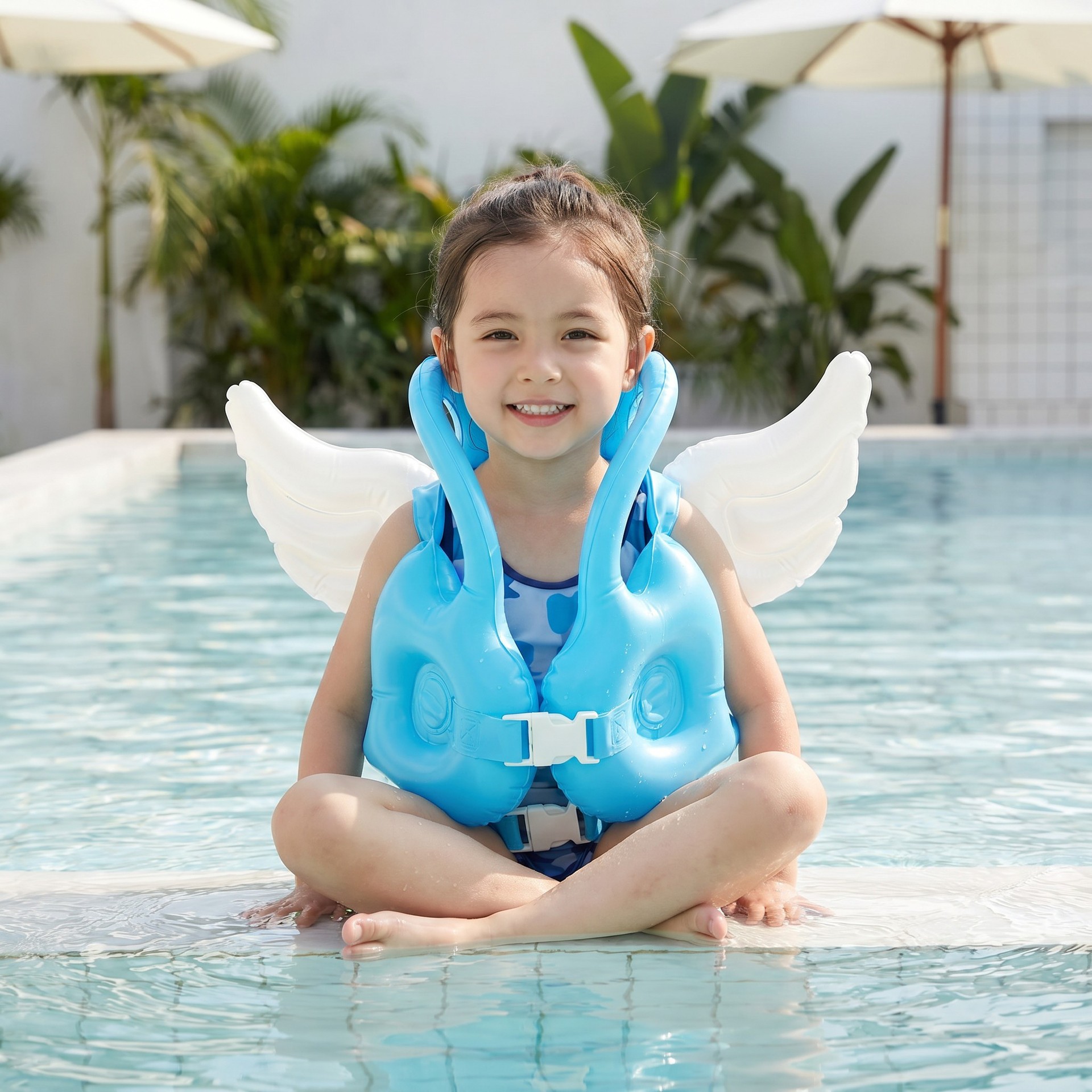 New Children's Life Jacket, Angel Wings, Life Buoy, Water Floating Suit, Inflatable Suit, Water Play and Swimming Auxiliary Equipment