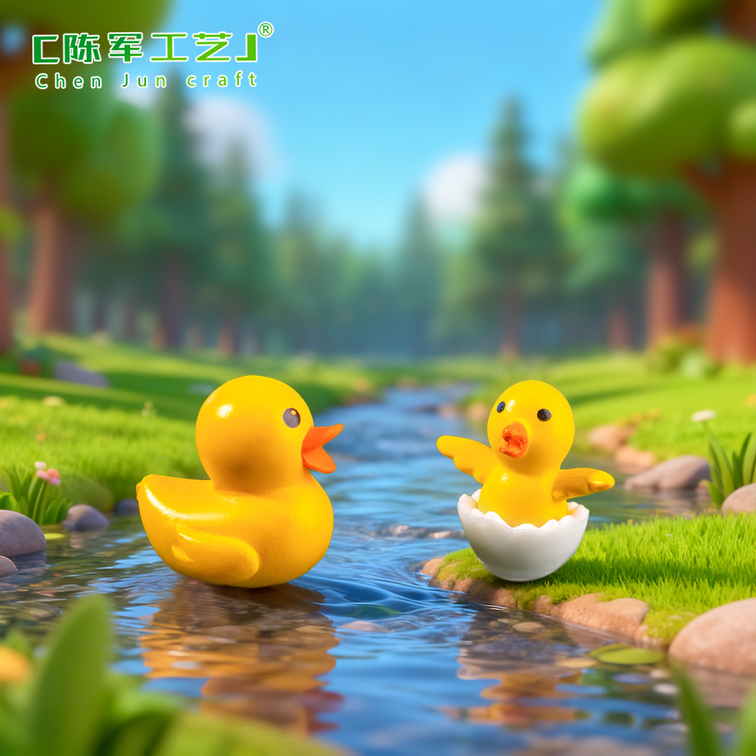 마이크로 조경 장식 장식품 다육 질 화분 조경 액세서리 zakka 식료품 크고 작은 오리