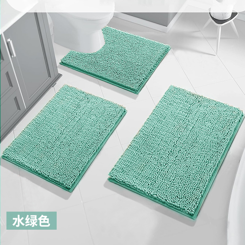Transfronterizos dedicados al baño inodoro esterilla de piso de tres piezas conjunto de esterilla antideslizante de puerta de inodoro doméstico esterilla de absorción de agua