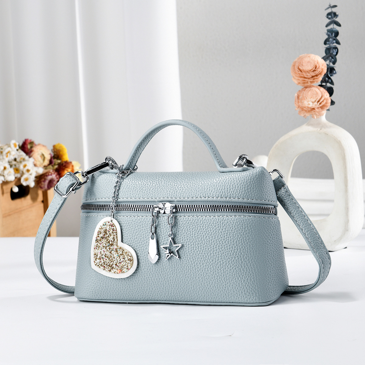 Amor colgante bolso cuadrado pequeño bolso compacto de color sólido bolso de hombro universal mochila cross-border bagsd