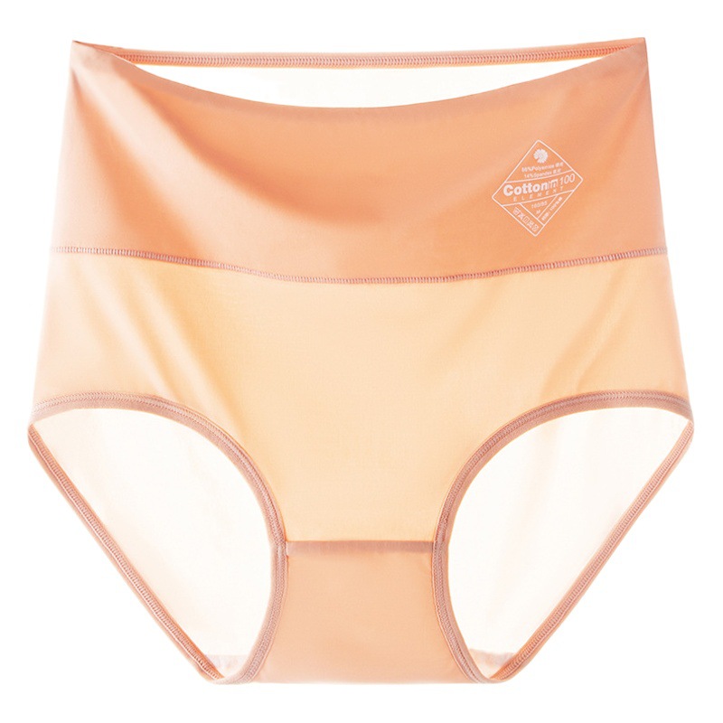 Seda de hielo color sólido cintura alta vientre contracción ropa interior cómoda transpirable de secado rápido calzoncillos de verano ropa interior de mujer fábrica al por mayor
