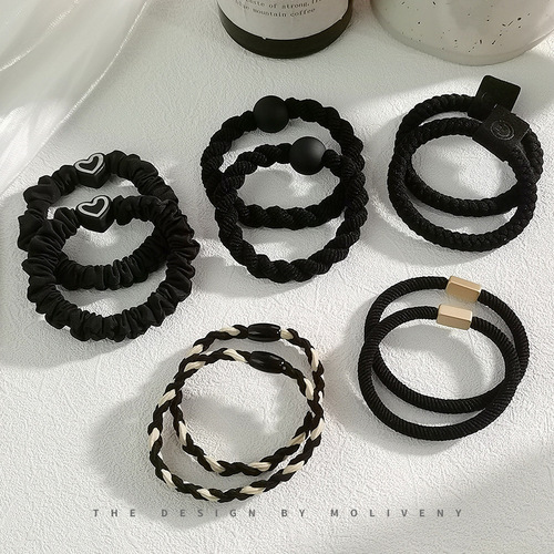 Headband simple and durable rubber band women's hair tie high elasticity does not hurt the hair rubber band hair accessories ponytail hair tie headband