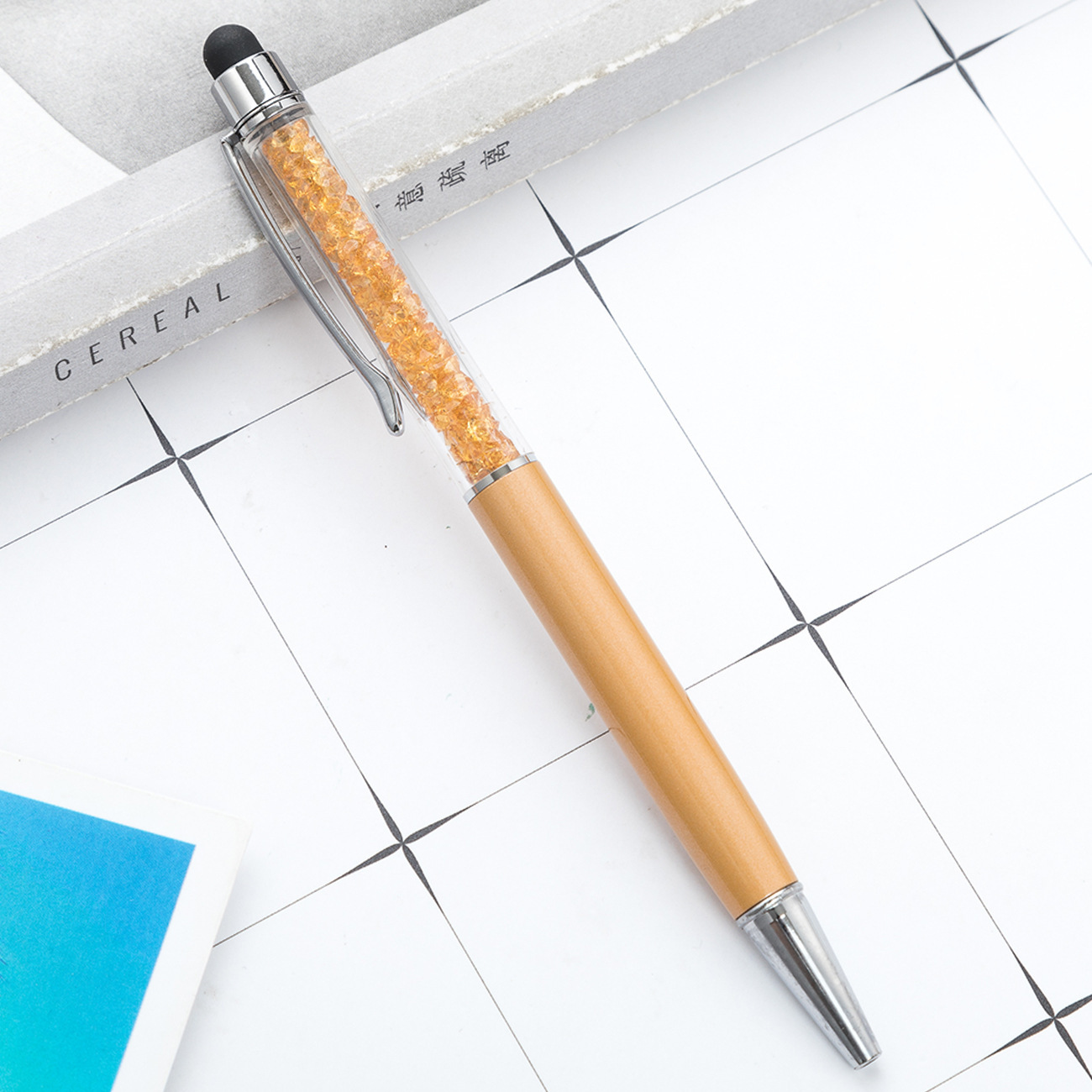 Creativo nuevo condensador lápiz de bola de cristal diamante rompiendo pareja lápiz de firma lápiz táctil iPad lápiz de escritura