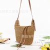 Straw bag strap one shoulder, beach shoulder bag for leisure