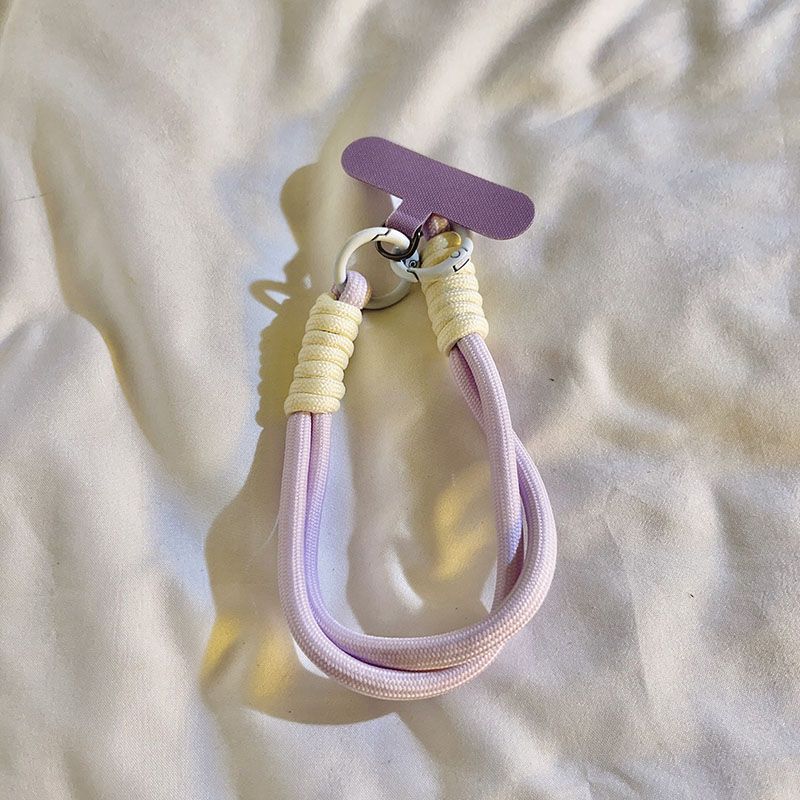 Insシンプル小衆携帯電話ストラップマカロン色編みチェーン短いペンダントキーホルダーdiyイヤホンチェーン|undefined