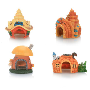 Aquarium Fish and Shrimp Hiding House Conch Mushroom House Hiding House Fish Tank Landscaping Ornaments Resin Decorative Crafts
