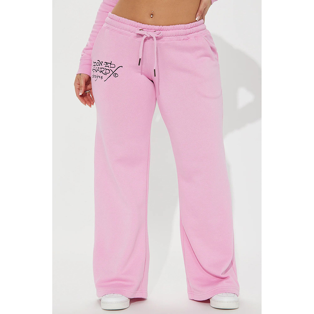 Pantalon décontracté imprimé pour femme – Pantalon de survêtement ample à jambe droite (S-XXXL)_voghion.com