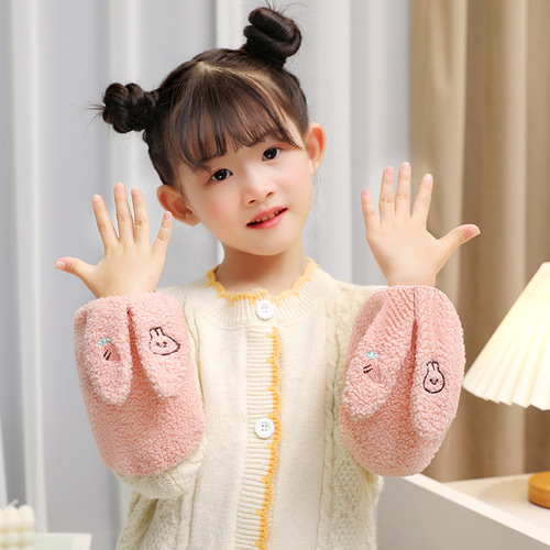 Children's sleeves, winter students' anti-dirty small protective sleeves, cute cartoon sleeves for men, women and middle-aged children, hand sleeves, wholesale