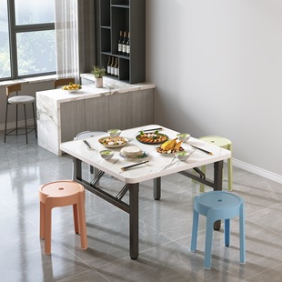 Folding Table Small Apartment Square Table Low Table Square Portable Rental Room Small Square Table Simple Stall Table