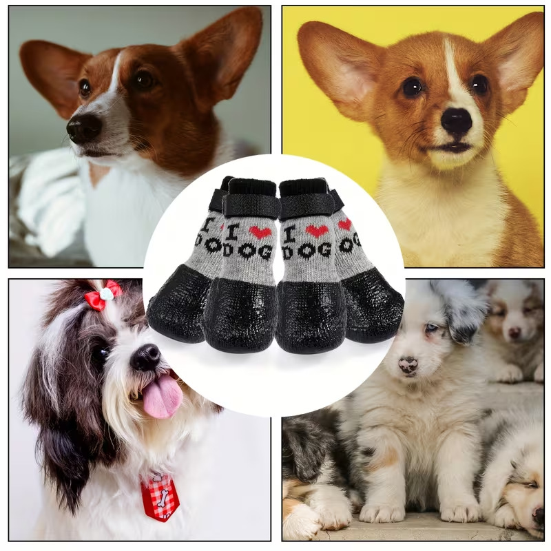 Dog Shoes for Outdoor Use, Anti-Dirt, Waterproof, Foot Protection, Anti-Scratch, Dog Walking Shoes, Non-Slip, High-Top Pet Shoes Wholesale