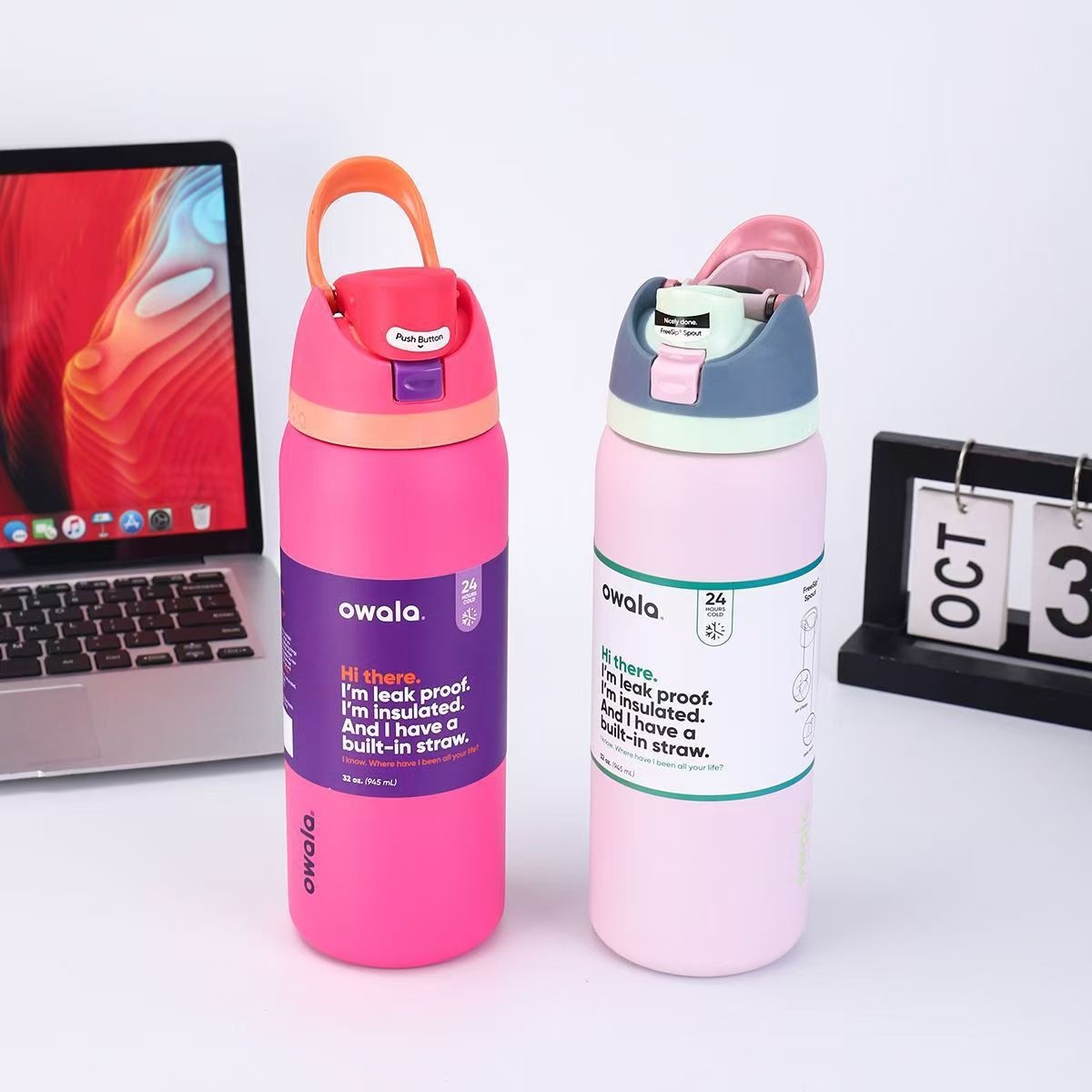 Nuevo vacío al aire libre portátil taza rebote 304 taza de aislamiento de acero inoxidable simple taza de fruta taza de deporte doble taza de bebida sin