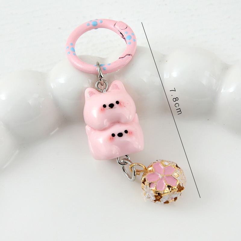 귀여운 강아지 키링/B형 [핑크 웨스트 하이랜드]