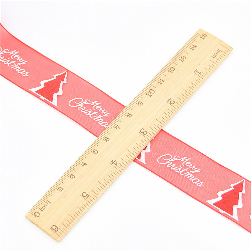 Inventario al por mayor impresión de navidad cinta de hilo de nieve de navidad embalaje de regalos de navidad decoración de árbol de navidad cinta