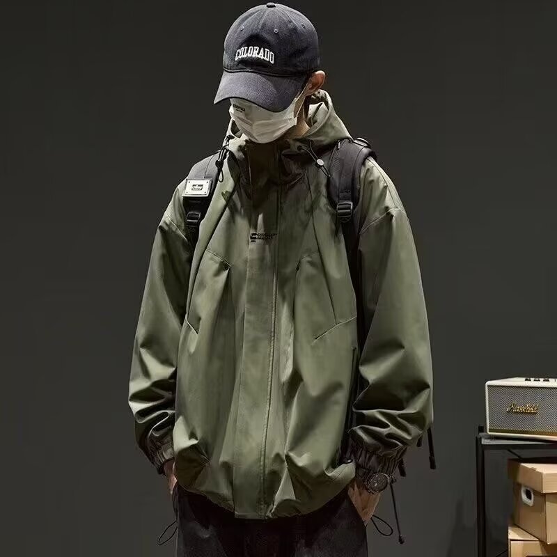 Ropa de asalto para hombres 2026 invierno suelto chaqueta de marca de moda impermeable chaqueta de trabajo casual japonesa abrigo image 9