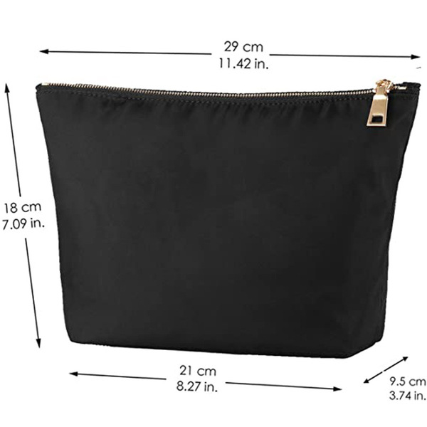 Nylon copper cosmetic bag with zipper