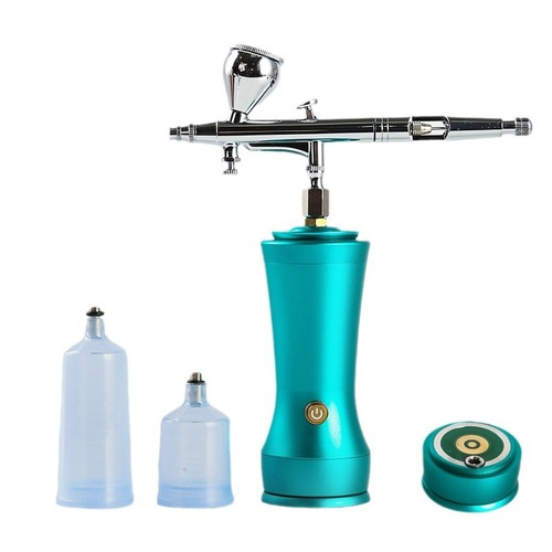 Cross-border Amazon electric airbrush air pump mini spray paint pump adjustable pressure rechargeable airbrush air pump removable dual battery