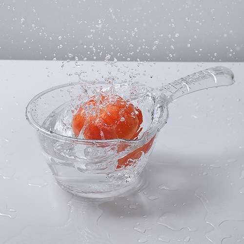 Household kitchen water ladle, thickened plastic water ladle, household long-handled water shell spoon, thickened children's hair washing water spoon