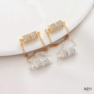 14K����ɫ�M��ʯ���ΰ�ȫ朴�������β�B�ӿ�diy��������