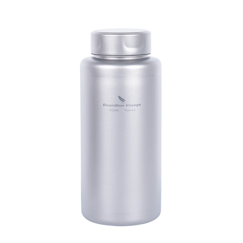 Pure Titanium Outdoor Water Bottle Lightweight Portable Mountaineering Kettle