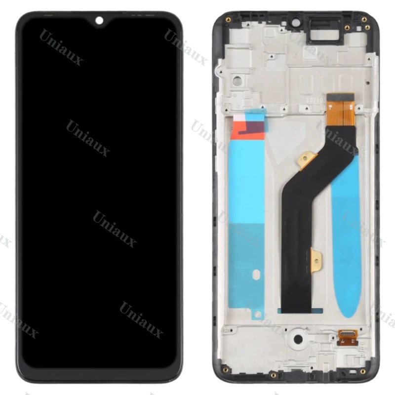 Подходит для Transsion TECNO Spark 5 Air: ЖК-экран мобильного телефона с тачскрином, внутренняя и внешняя панель с рамкой (в сборе)