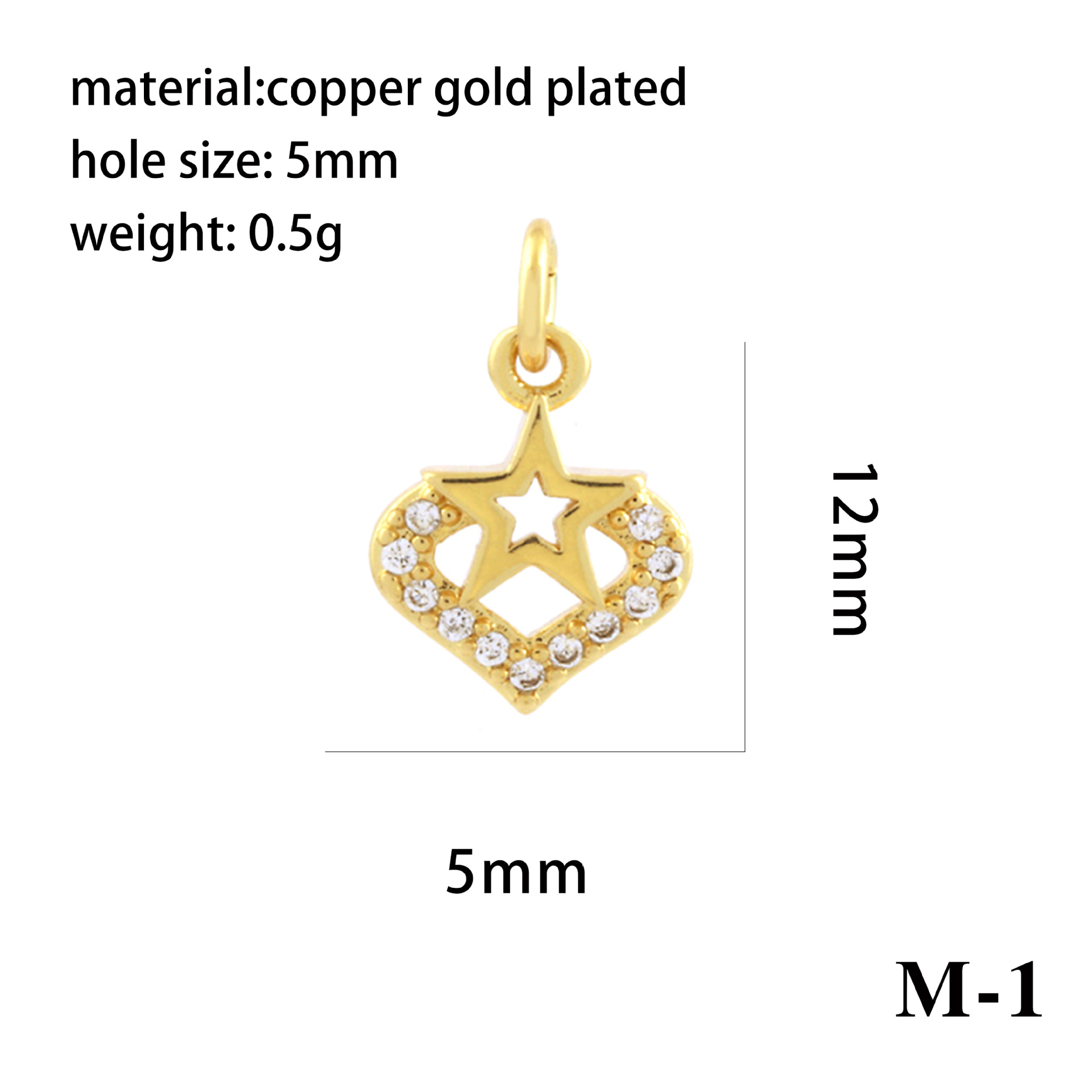 1 Piece Copper Zircon 18K Gold Plated Plating Inlay Pendant display picture 15