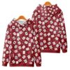 China Guochao Mahjong Fortune Cai pattern Sweater spring and autumn men and women personality Hooded coat Easy Plush clothes