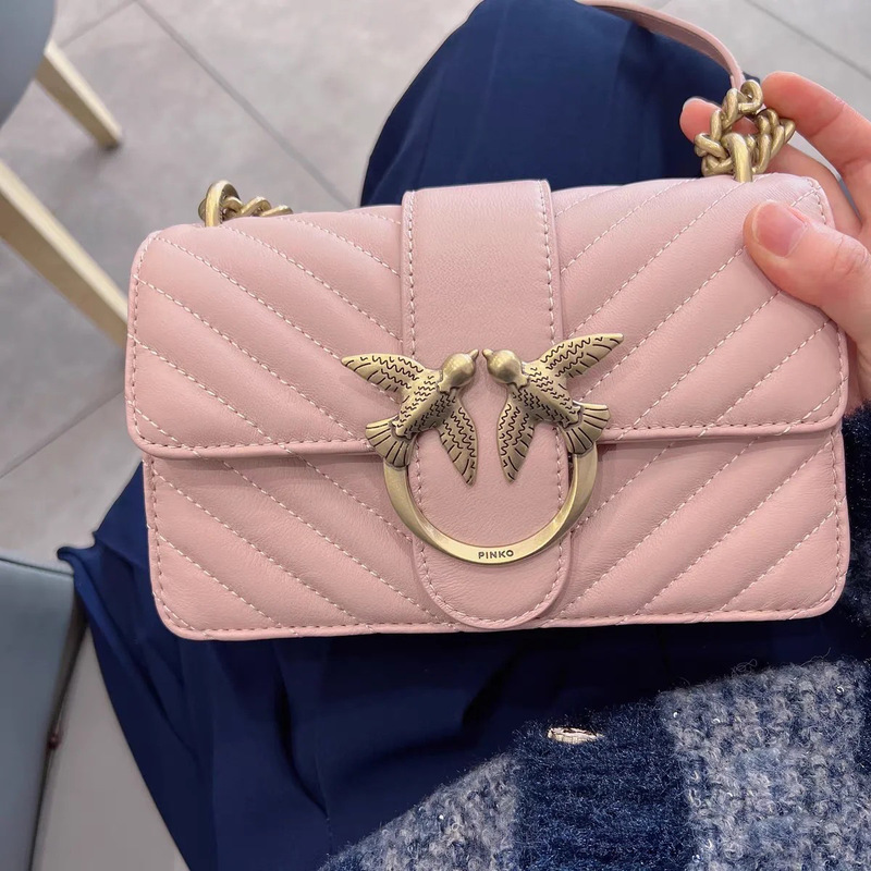 七夕プレゼントpinko同タイプのV紋羊皮ツバメバッグ本革シングル肩脇下女性バッグ高バージョンチェーンバッグ|undefined