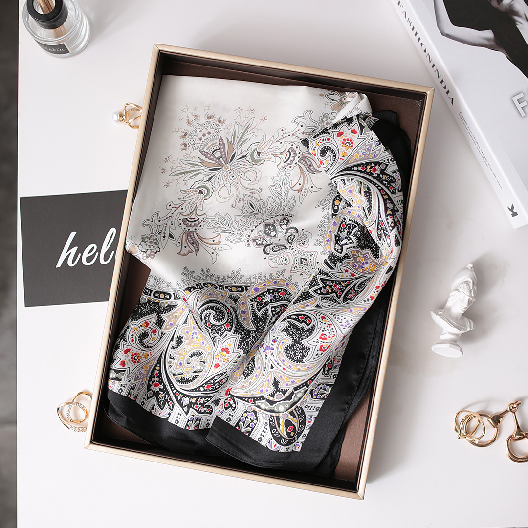 Diadema versátil coreana para mujer, seda nueva cuadrada pequeña de 70cm, estilo fino de primavera y otoño, combinado con moda decorativa_voghion.com