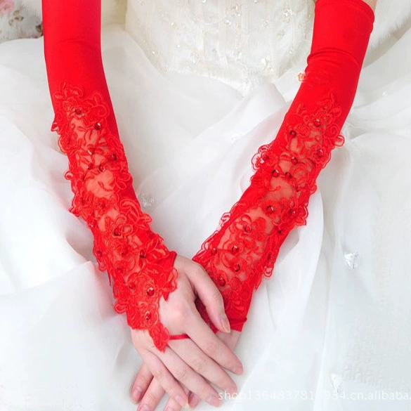Lace длинные перчатки для невесты, максимальная длина