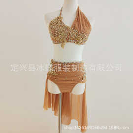 现代抒情服舞钢管舞演出女空中瑜伽比赛服杂技吊环服BD8835