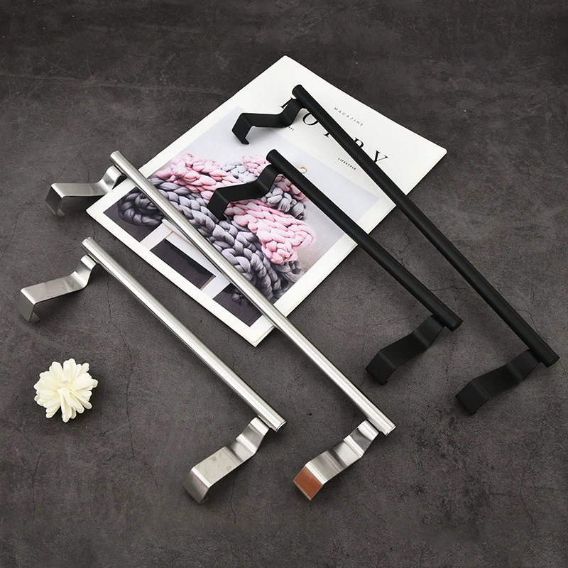 Нержавеющая сталь один стержень вешалка для полотенец без пробивания домашнего полотенца вешалка для кухонного шкафа задняя тряпка вешалка для оптовых продаж