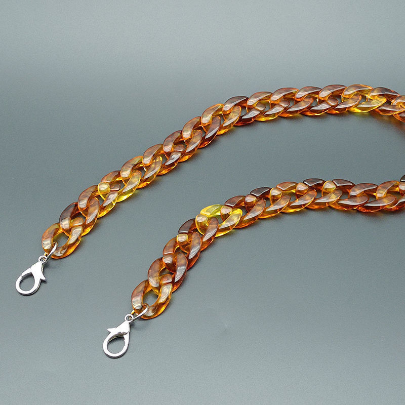 Correa del bolso accesorios vintage cadena crossbody portátil resina acrílica cadena bolso de la vendimia cadena de la correa del bolso al por mayor