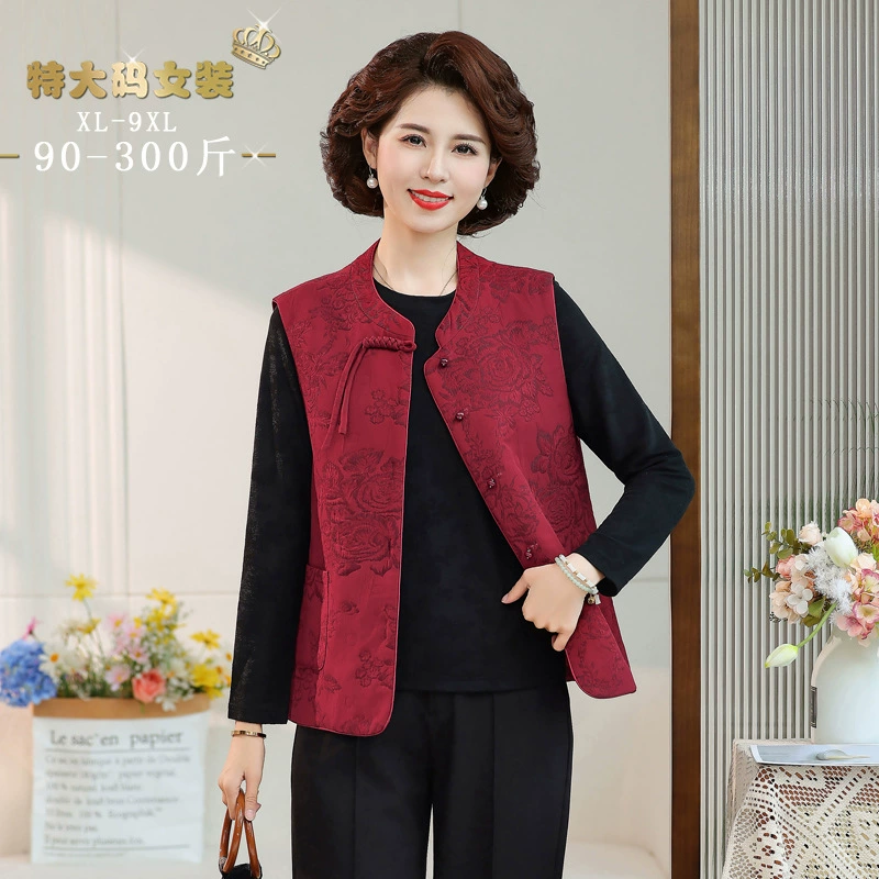 2025 Новый китайский стиль, жилет в национальном стиле, женский весенне-осенний жилет 2025, модный и высококачественный жилет в стиле мамы, жилет, куртка