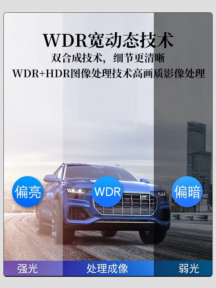Network about the car inside and outside the car after the three recording driving recorder 2K ultra high definition infrared night vision wireless WIFI parking monitoring