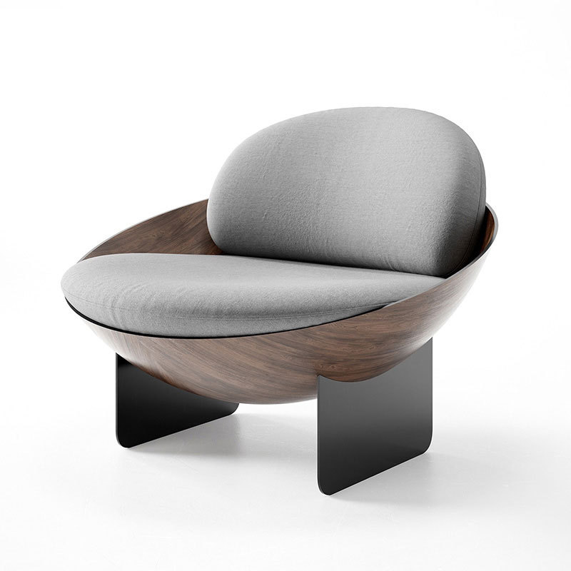 Sofá individual de lujo ligero italiano, silla de cáscara de huevo, apartamento pequeño, sala de estar, dormitorio, diseñador doméstico, celebridad de Internet, creatividad de ocio