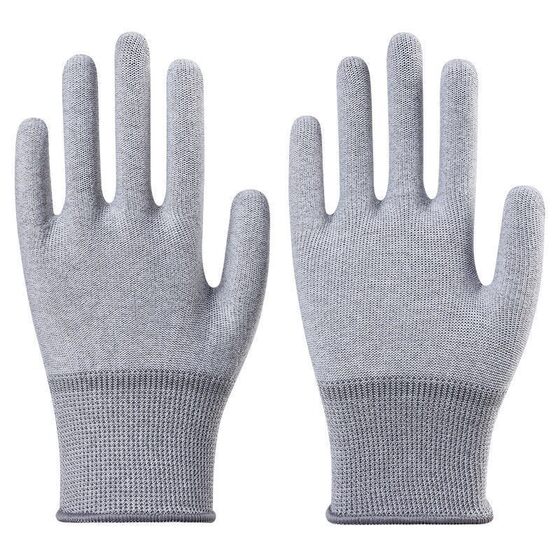 PU finger coated palm gloves anti-static non-slip nylon carbon fiber dust-free work coating labor protection gloves wholesale