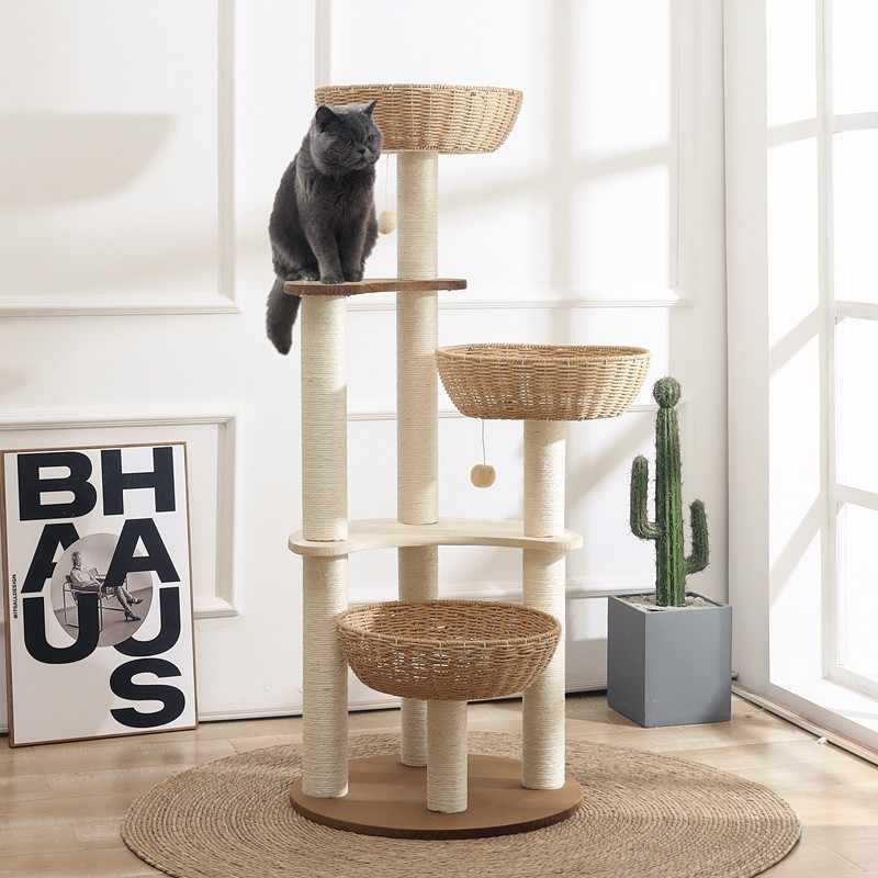 Cat trepando marco gato árbol gato gato agarrar tablero cápsula espacio espada agarrar columna trampolín gato nido integrado multicapa juguetes para gatos