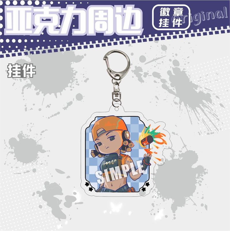 オリジナル畏れ无い契约Valorantアクリルキーホルダー贤者不死鸟レイズブリキバッジストラップ|undefined