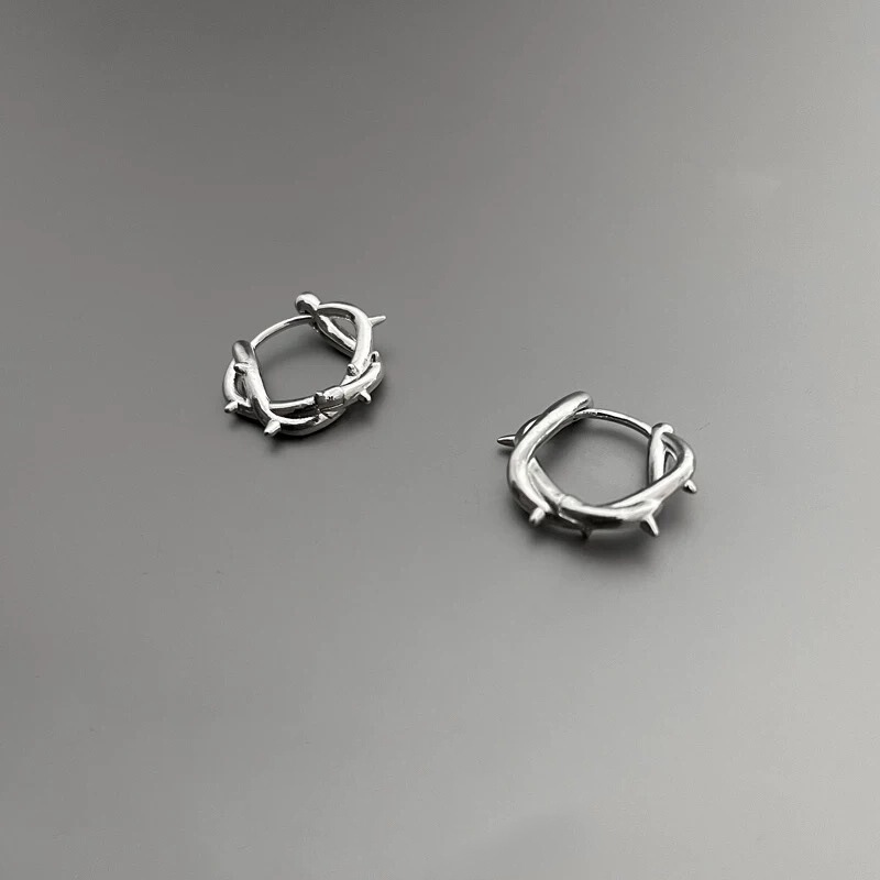 European and American style punk thorn earrings for boys and girls neutral personality hip hop hip hop pop diku ear jewelry ear buckle European and American style punk thorn earrings for boys and girls neutral personality hip hop hip hop pop diku ear jewelry ear buckle