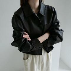 皮衣外套女短款韩版宽松秋季机车服PU皮夹克休闲炸街上衣港风洋气