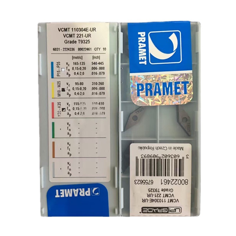 PRAMET普拉米特35度菱形数控刀片VCMT110304E-UR T9325数控刀具
