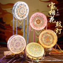 马年春节手工灯笼diy材料包制作儿童手提发光古风花灯摆摊批发